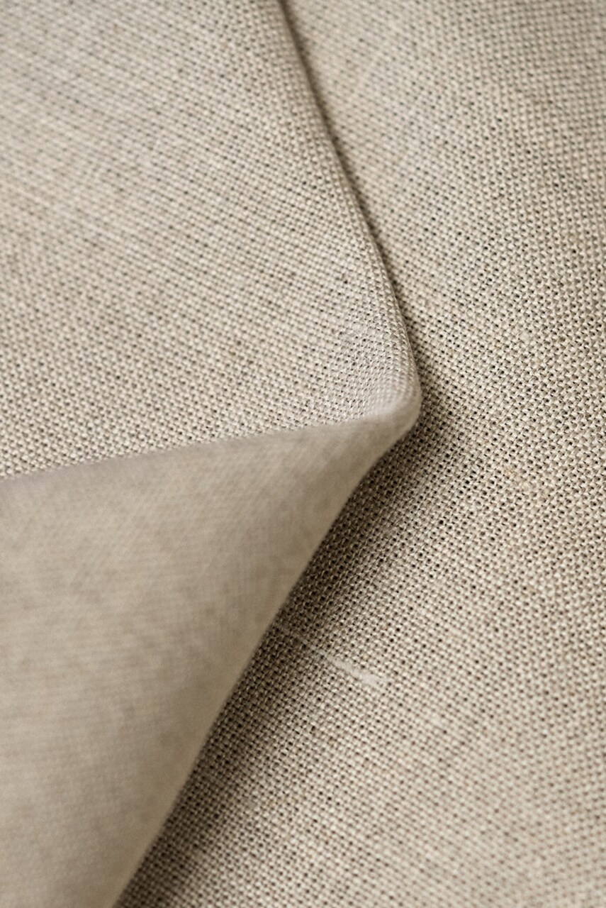 1 Yard Pure Linen Fabric Natural Midweight Solid 7.7 Oz 58 Inches Wide